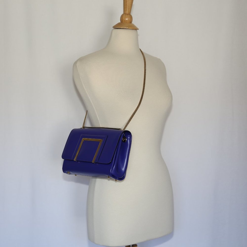 ICONIC JIMMY CHOO Violet Alba Shoulder Chain bag Retail$1690 - Picture 2 of 14